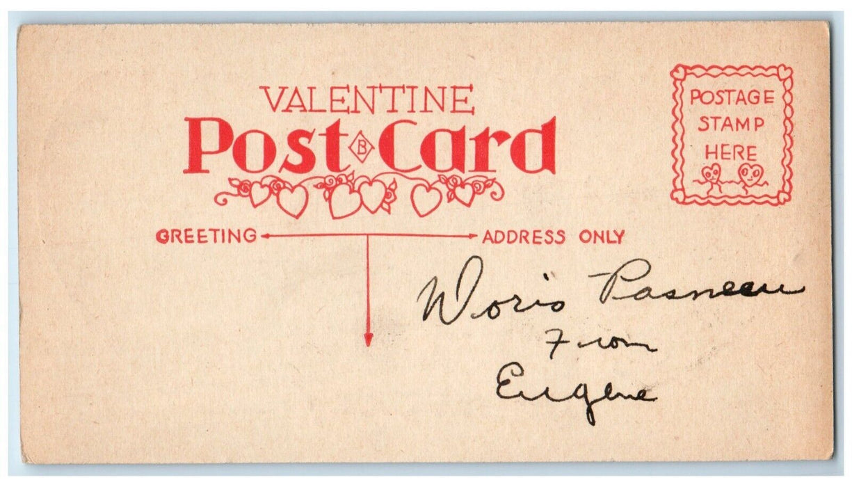 c1910's Valentine Little Children Sweetheart Talking Telephone Antique Postcard