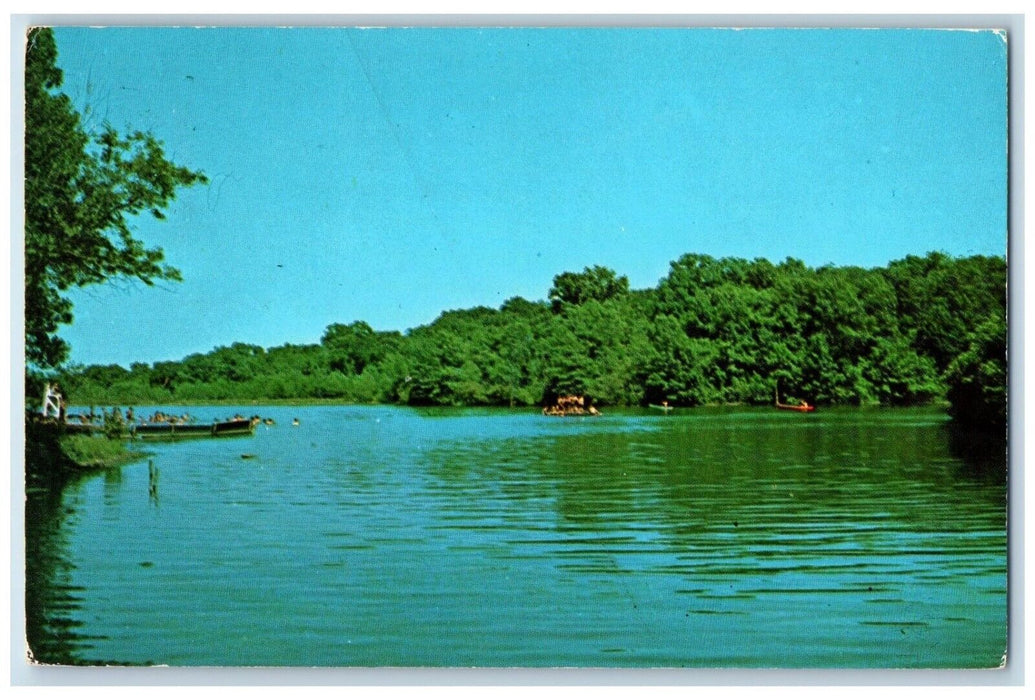 1976 Hidden Lake Campgrounds Recreational Area Edgington Illinois IL Postcard