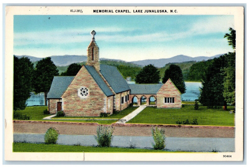 c1920 Exterior View Memorial Chapel Lake Junaluska North Carolina NC Postcard