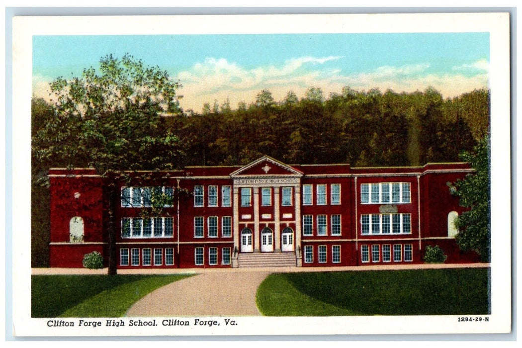 c1920 Exterior View Clifton Forge High School Clifton Forge Virginia VA Postcard