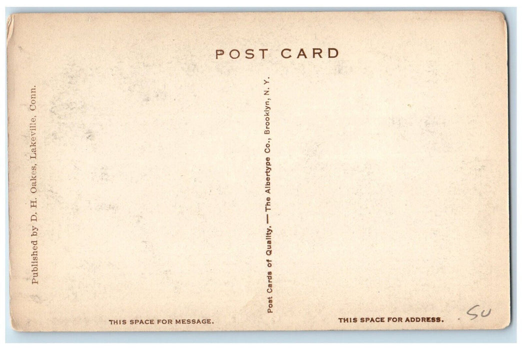 c1940 Riggs School Farm Horse Trees Lakeville Connecticut CT Harvesting Postcard
