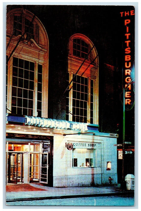 c1960 Hotel Pittsburgher Busiest Hotel Golden Triangle Forbes Cherry PA Postcard