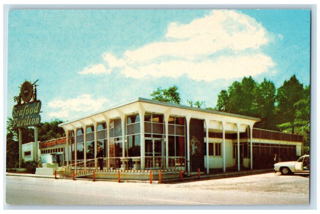 c1960 Nick's Seafood Pavilion Seafood House River Yorktown Virginia VA Postcard