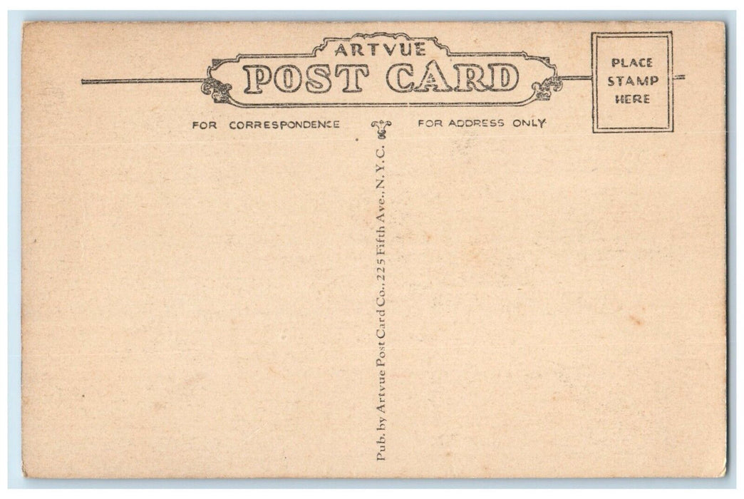c1940 Feeding Wild Ducks Mirror Lake St Petersburg Florida FL Artvue Postcard
