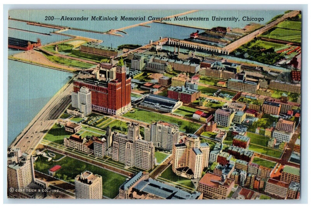 1940 Alexander McKinlock Memorial Campus Northwestern  Chicago Illinois Postcard