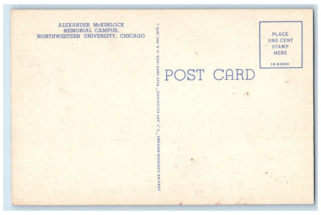 1940 Alexander McKinlock Memorial Campus Northwestern  Chicago Illinois Postcard