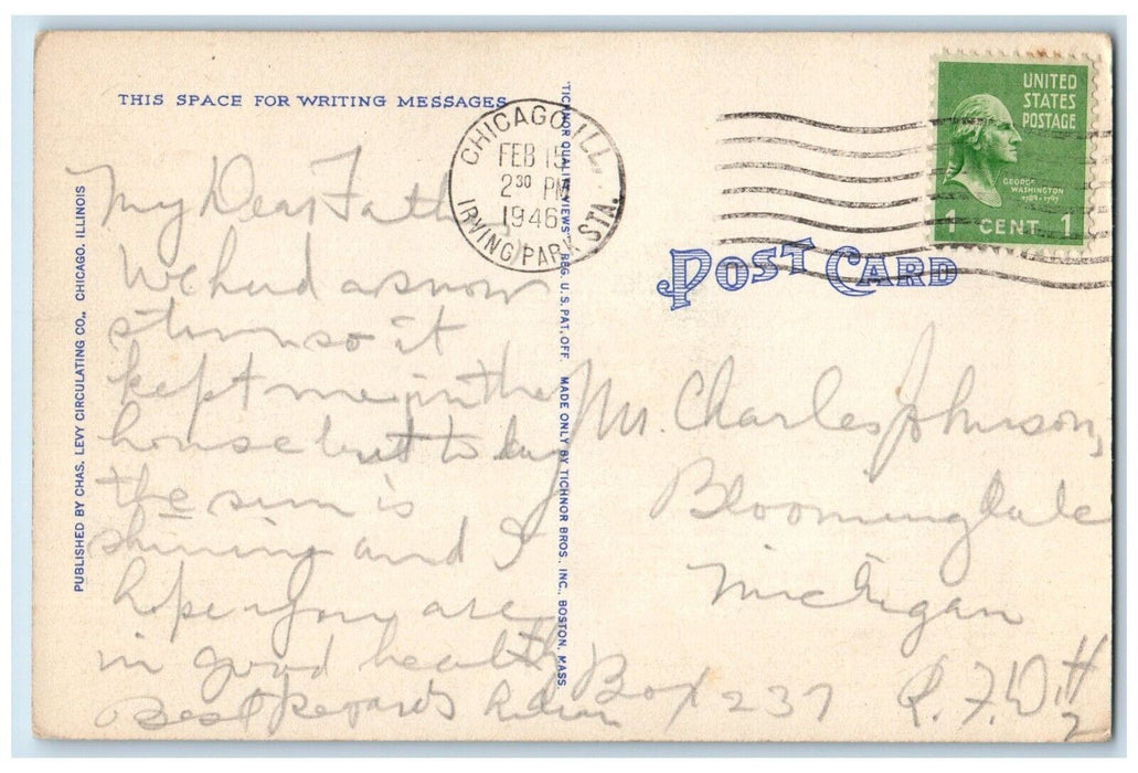 1946 Marshall Field Apartments Exterior Building Field Chicago Illinois Postcard