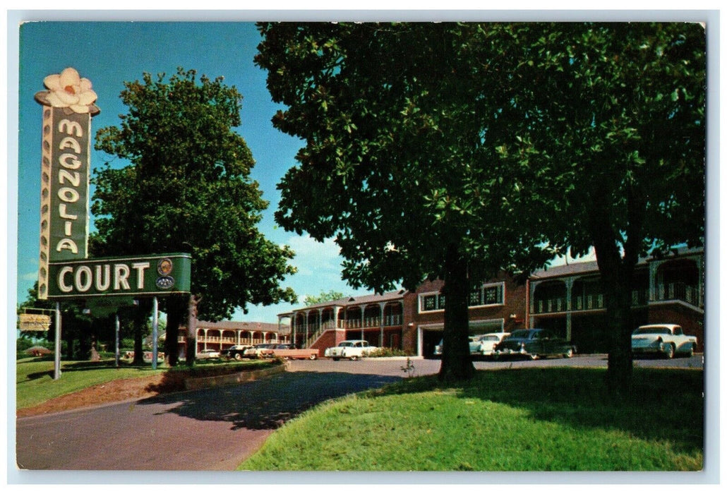 c1960 Beautiful New Magnolia Court Roosevelt Road Little Rock Arkansas Postcard