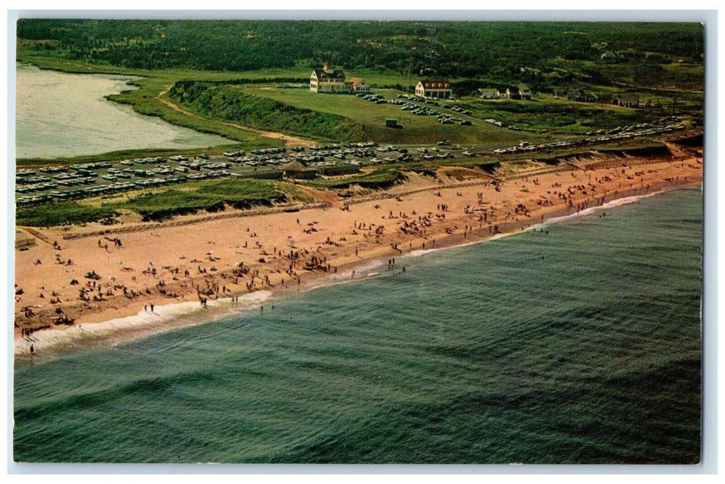 c1960 Aerial View Coast Guard Beach Eastham Cape Cod Massachusetts MA Postcard
