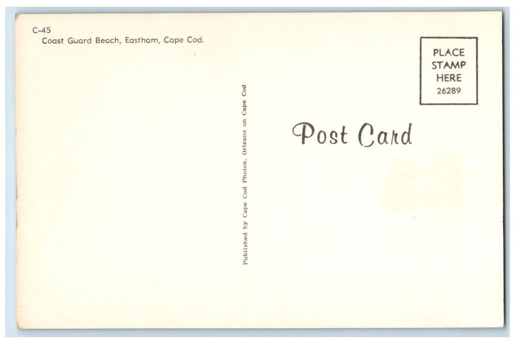 c1960 Aerial View Coast Guard Beach Eastham Cape Cod Massachusetts MA Postcard