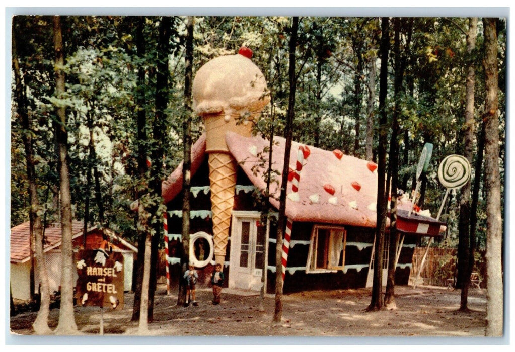 c1960 Enchanted Forest Hansel Gretel House West Baltimore Maryland MD Postcard