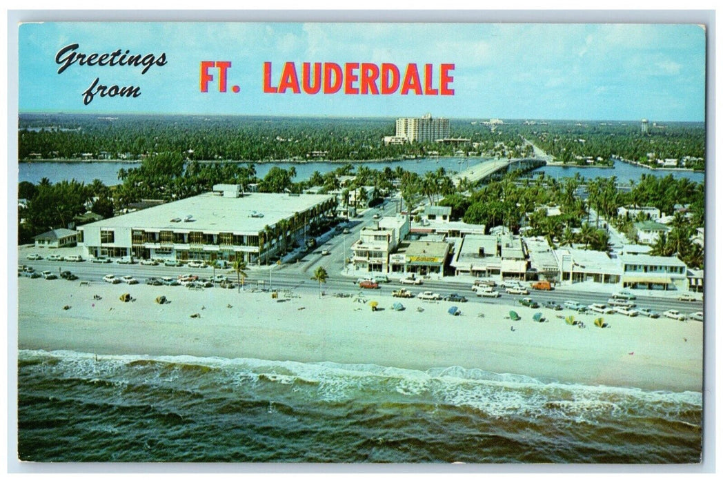 1971 Ft. Lauderdale Las Olas Boulevard Beach Ft. Lauderdale Florida FL Postcard