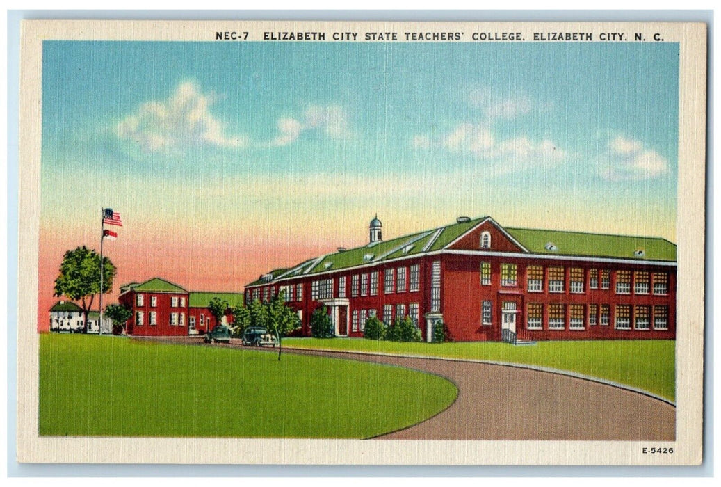 1940 Exterior Elizabeth City State Park Teachers College North Carolina Postcard