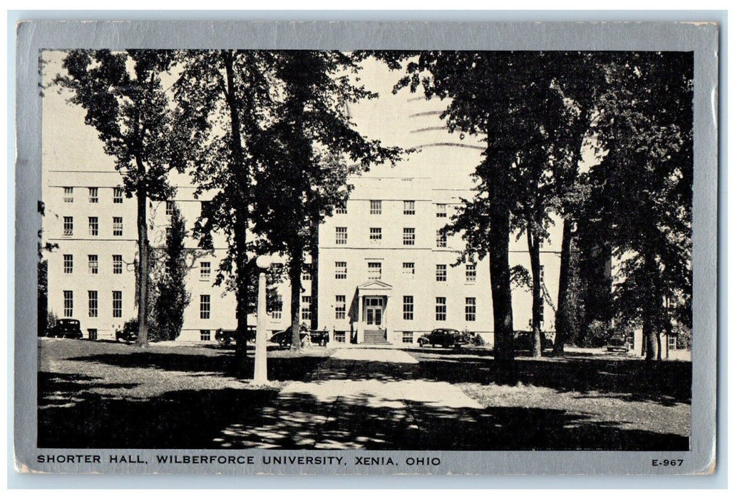 1939 Exterior View Shorter Hall Wilberforce University Xenia Ohio OH Postcard