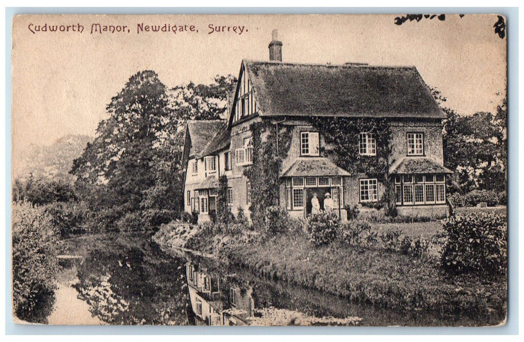 1908 Cudworth Manor Newdigate Surrey South East England Antique Posted Postcard