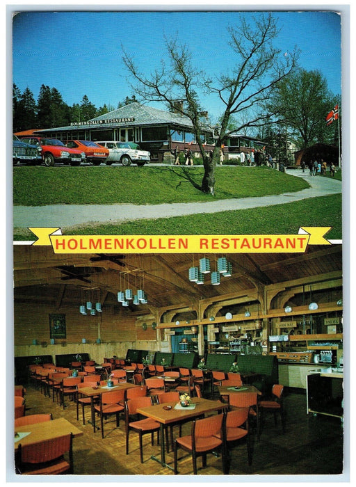c1950's Holmenkollen Restaurant Osle Norge Norway Unposted Multiview Postcard