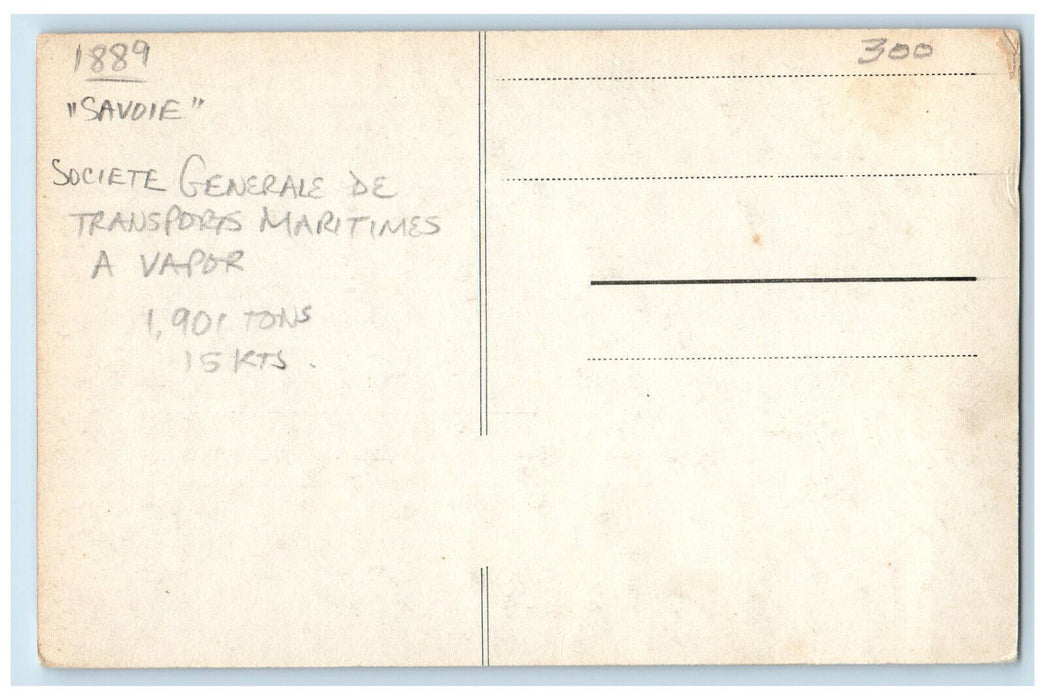1889 Savoy Liner A Pitch Shot General Maritime Antique Unposted Postcard