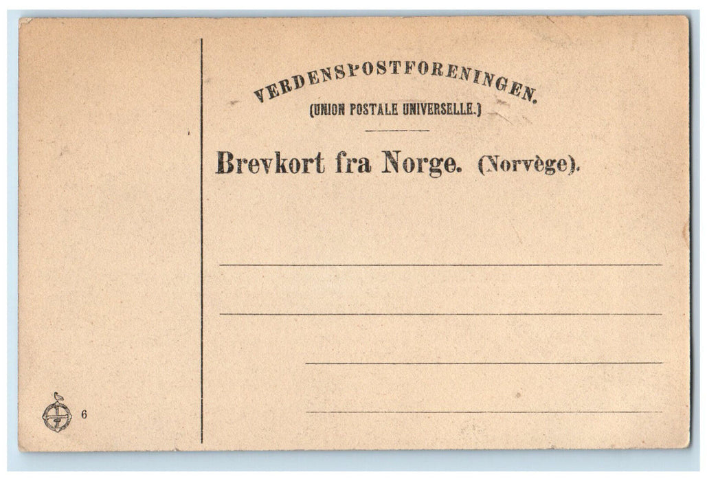 c1950's Hualfangerskib With Fangsi Northern Norway Antique Unposted Postcard