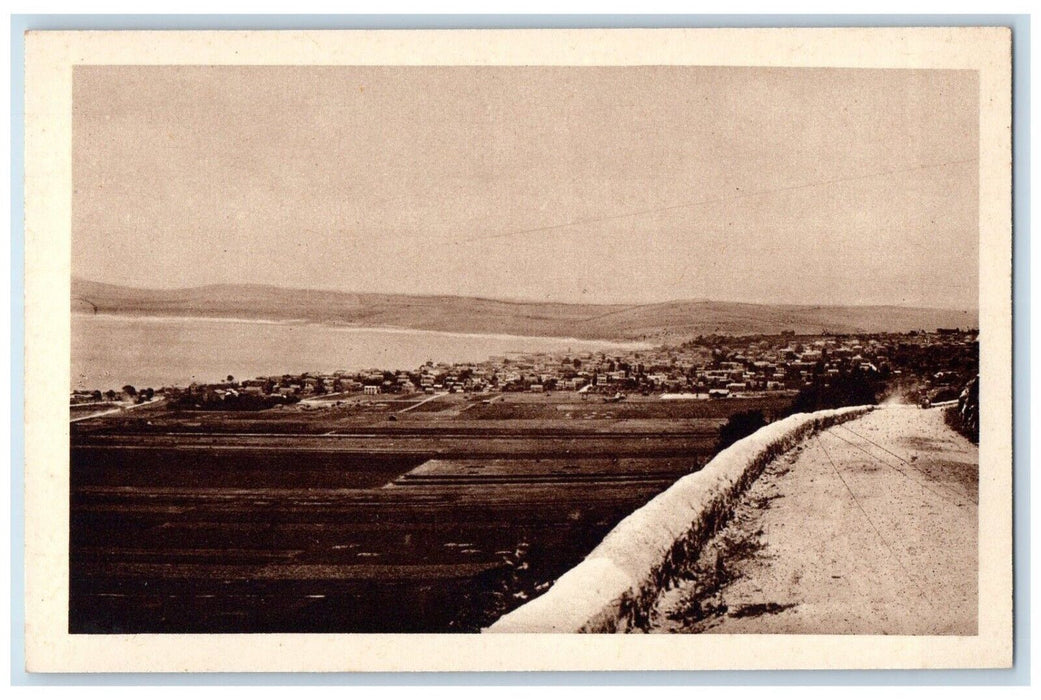 c1910's Bird's Eye View Of Caita Vista Dal Monte Carmelo Israel Antique Postcard