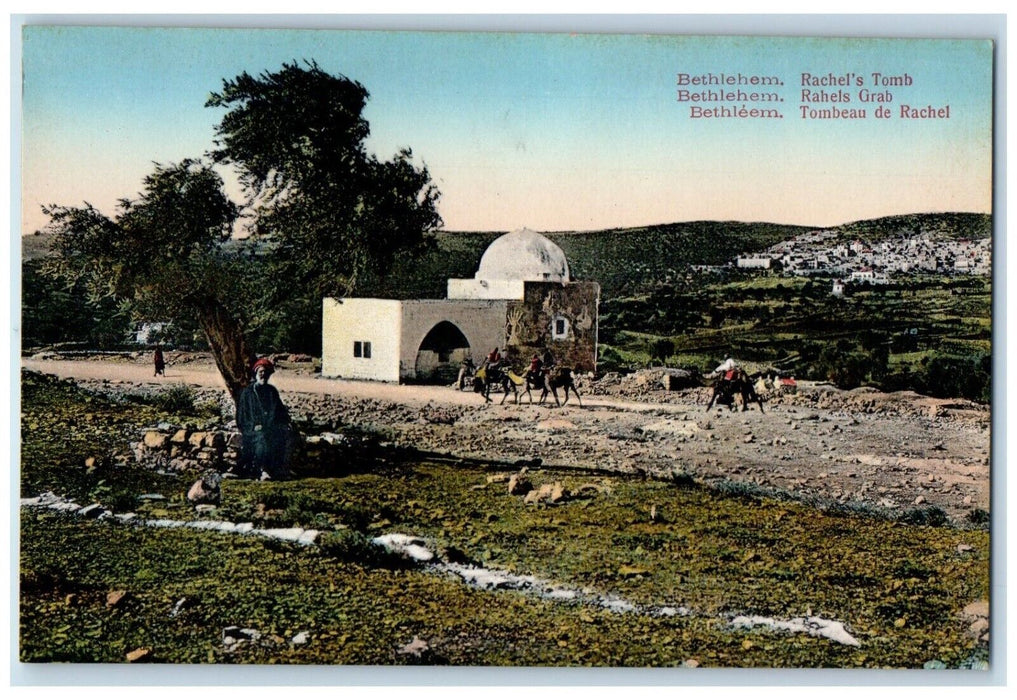 c1910's View Of Rachel's Tomb Rachels Grab Bethlehem Israel Antique Postcard