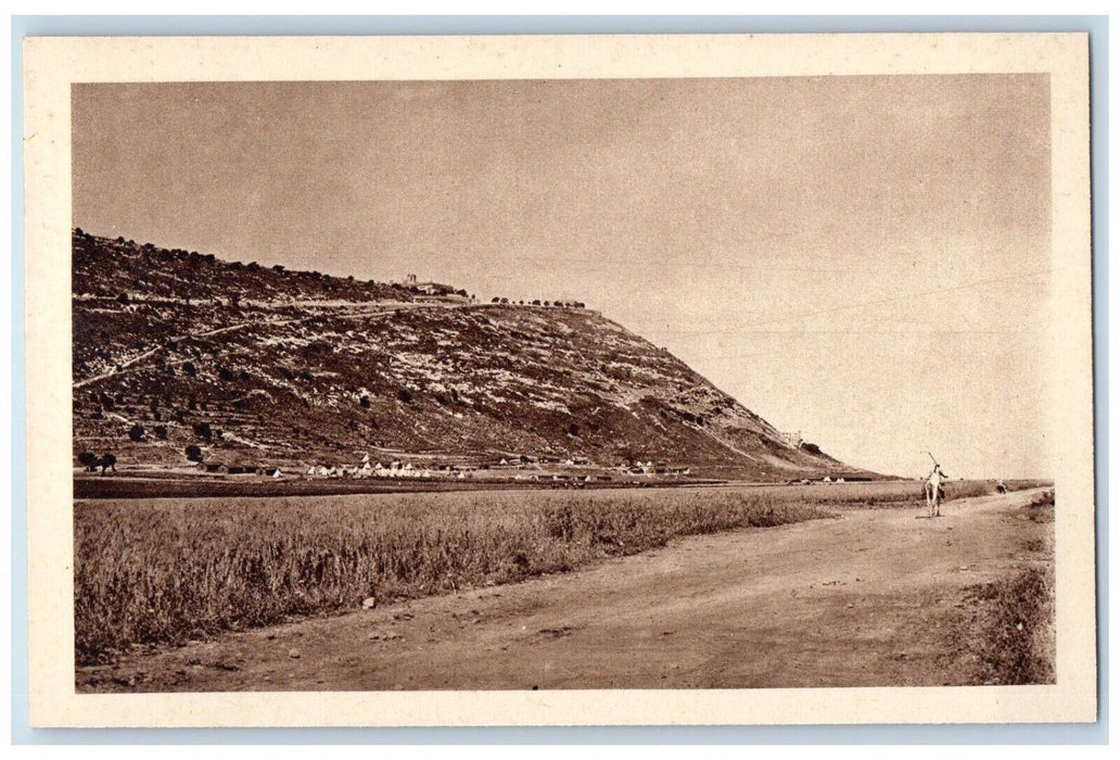 c1910's View Of Mount Carmel From The Sea Israel Unposted Antique Postcard