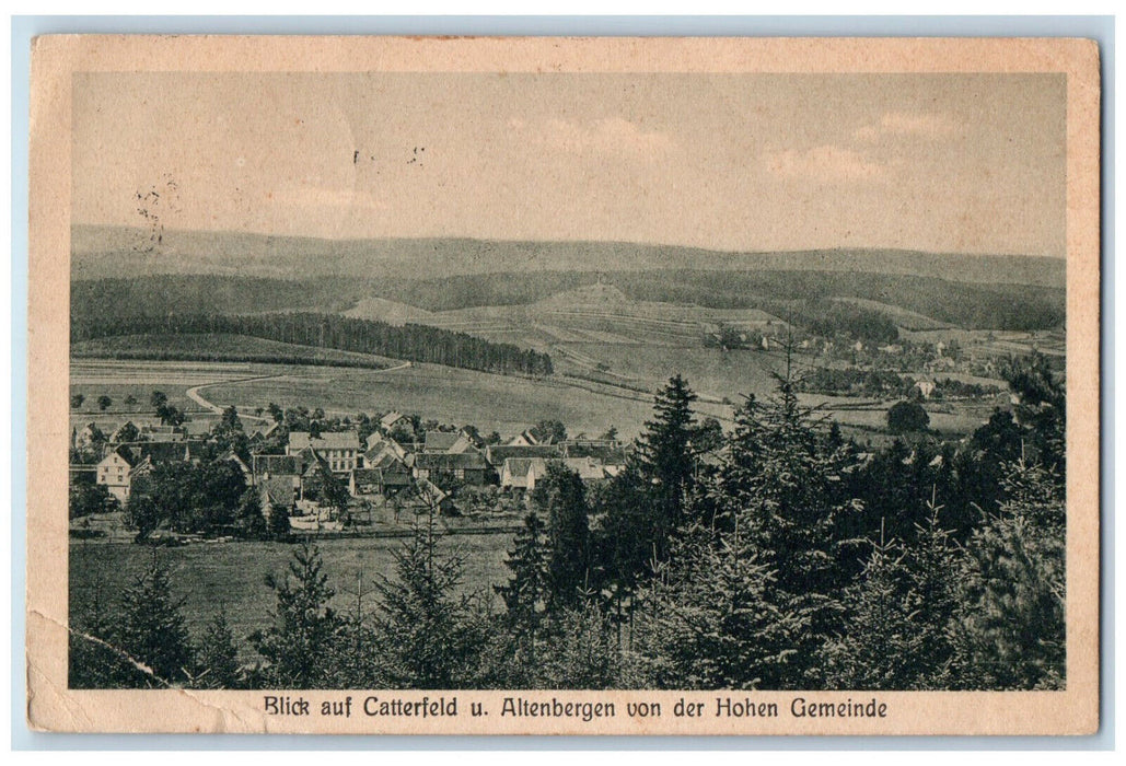 1947 View Of Catterfeld And Altenbergen From Hoher Gemeinde Germany Postcard