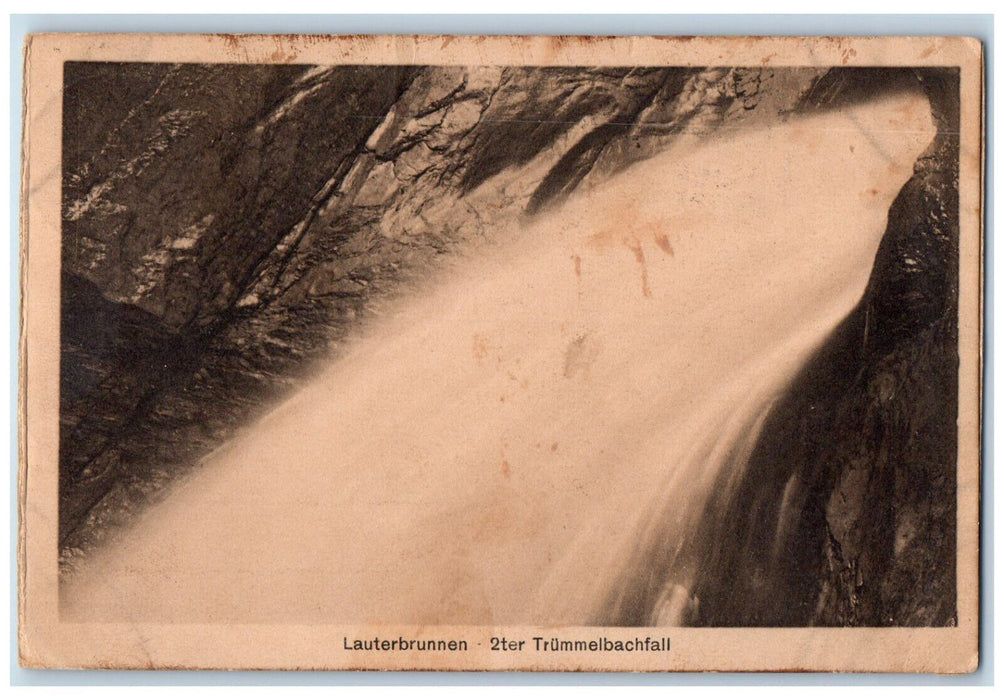 c1920's Lauterbrunnen 2ter Trummelbachfall Switzerland Antique Postcard
