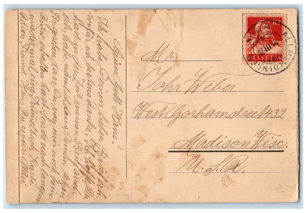 c1920's Lauterbrunnen 2ter Trummelbachfall Switzerland Antique Postcard