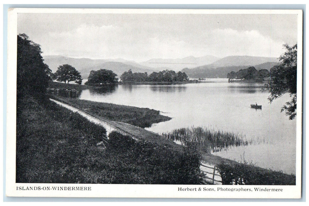 c1920's Island-On-Windermere Belle Isle England Herbert & Sons Postcard