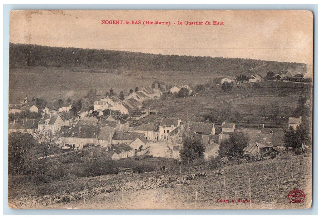 c1910 Le Quartier Du Haut Nogent-le-Bas France Unposted Antique Postcard