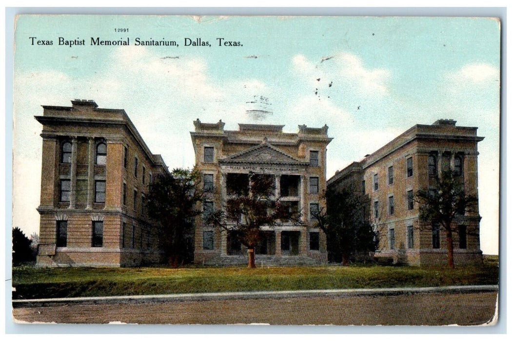 1911 Texas Point Memorial Sanitarium Dallas Texas TX Posted Antique Postcard