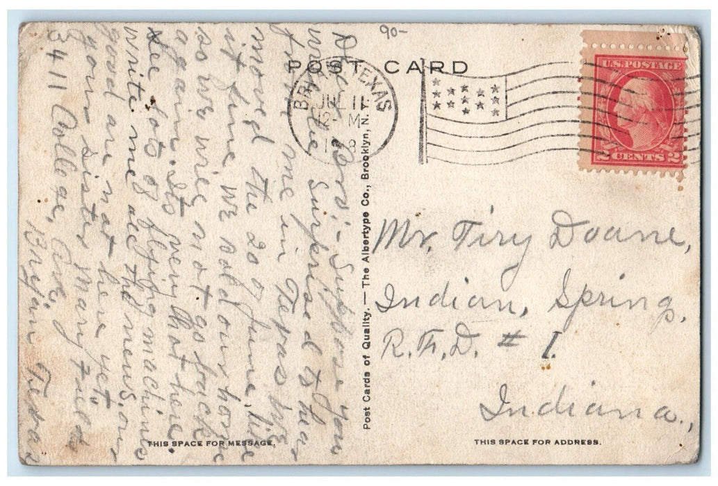 1918 Sbisa Mess Hall And Section Military Walk Agricultural College TX Postcard