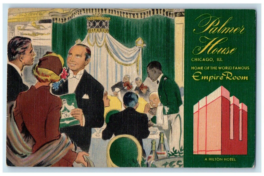 1953 Empire Room Palmer House Parade Star Hilton Hotel Chicago Illinois Postcard