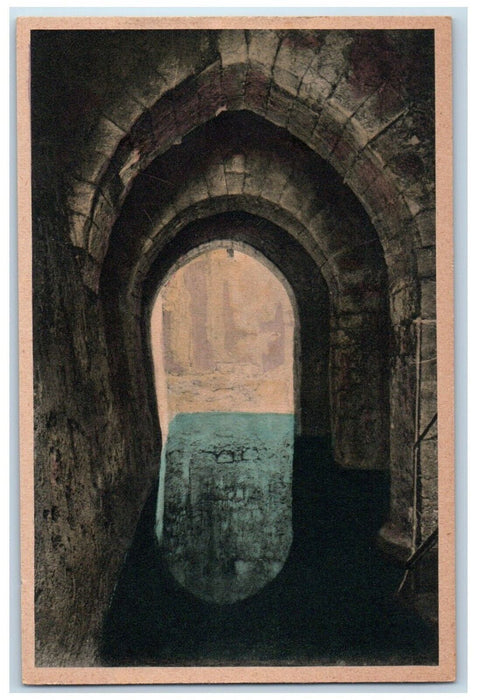 c1910's Pool Of Bethesda Interior The Water Jerusalem Israel Antique Postcard