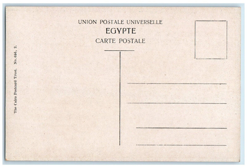 c1910's Egypt, Sailboat Scene Lake Egyptian Traditional Dress Antique Postcard