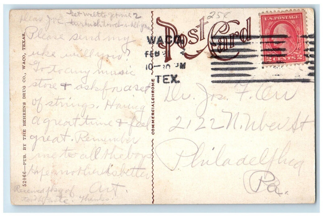 1920 Amicable Life Insurance Building Stories High Southwest Waco Texas Postcard
