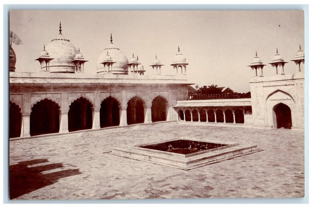 c1910's Agra Fort Pearl Mosque View Agra India RPPC Unposted Postcard