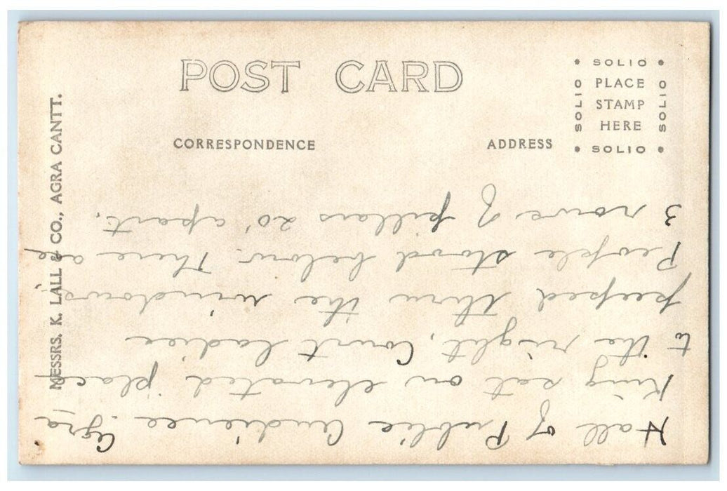 c1910's Agra Fort Hall Of Public Audience Columns View Agra India RPPC Postcard