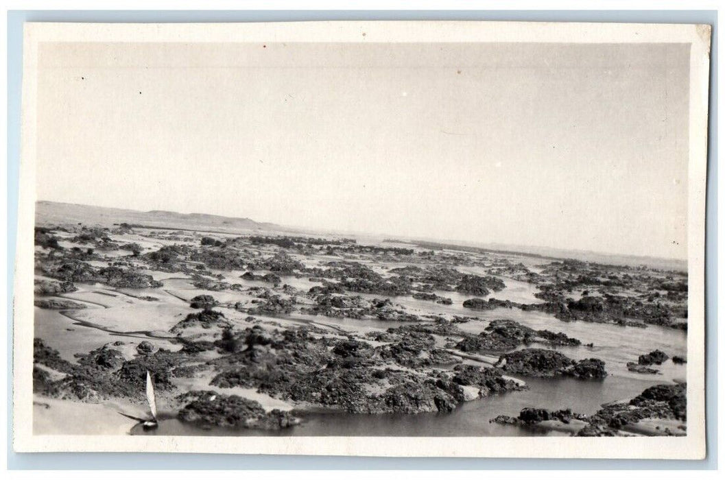 c1920's Second Cataract Boat View Abou-Simbel Egypt RPPC Unposted Postcard
