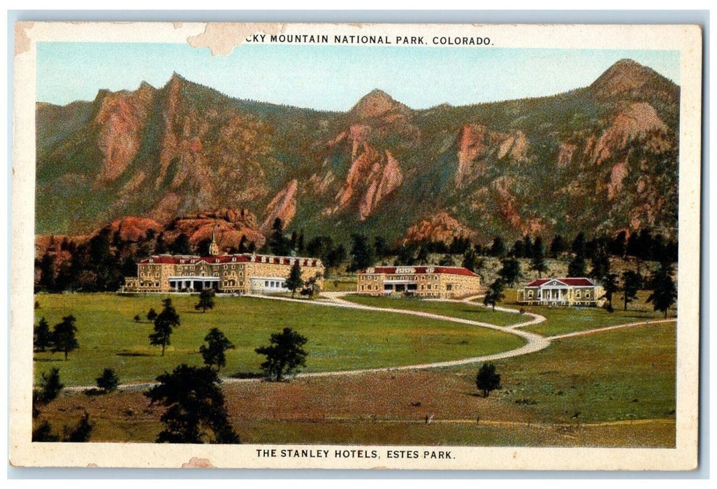 Rocky Mountain National Park CO, The Stanley Hotel Estes Park Shining Postcard