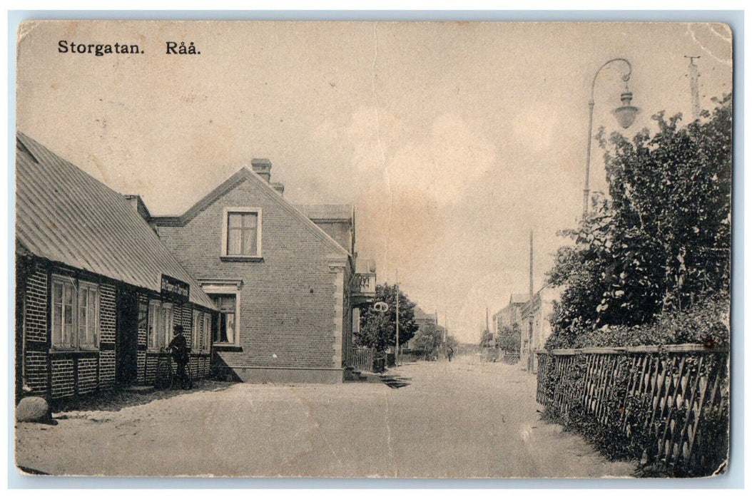 1913 Storgatan Raw Stockholm Sweden Daytona Beach FL Antique Posted Postcard