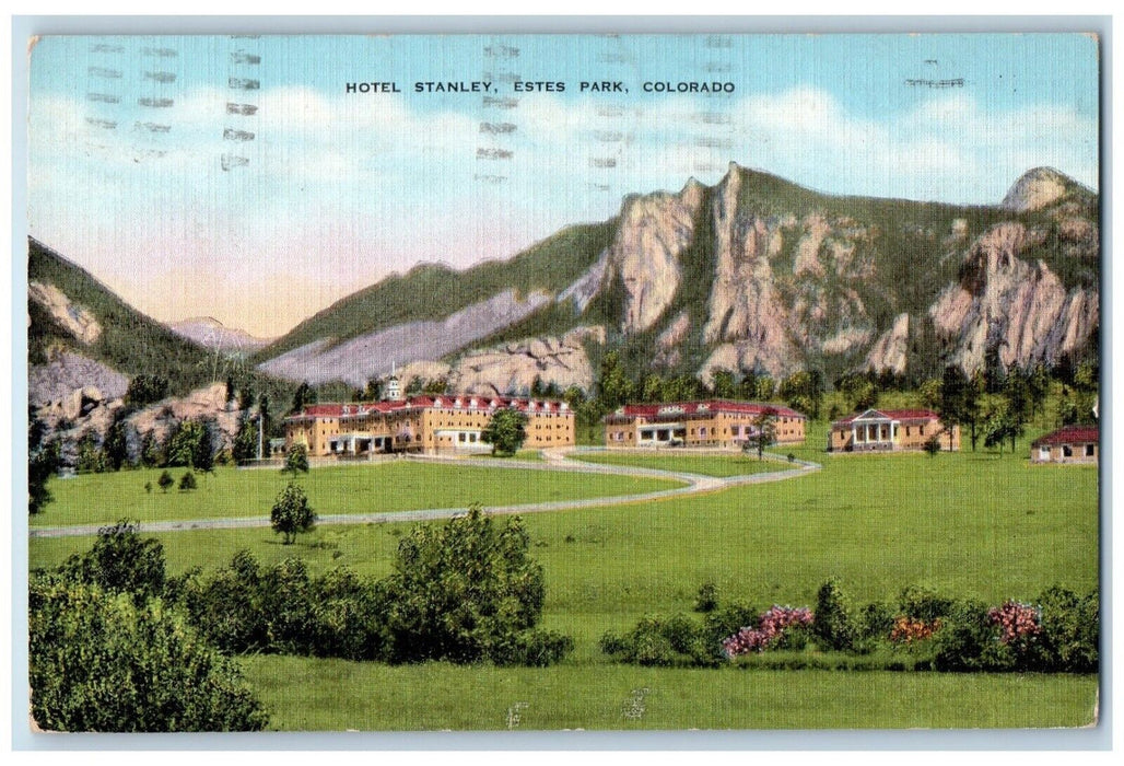 1943 View Of Hotel Stanley Estes Park Colorado CO Shining, Lebanon IN Postcard