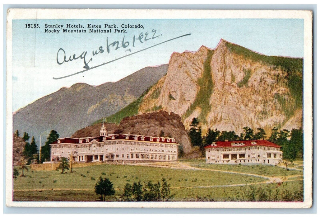 1922 Stanley Hotels Estes Park CO, Rocky Mountain National Park Shining Postcard