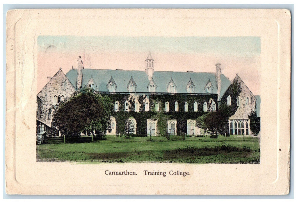 1910 Carmathen Training College Carmathenshire Wales Posted Antique Postcard