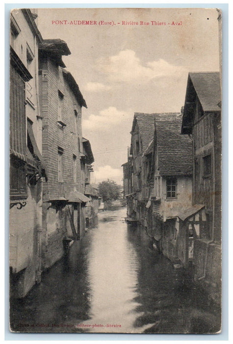 1907 Cliche et Collect House Near River Orgeval France Posted Antique Postcard