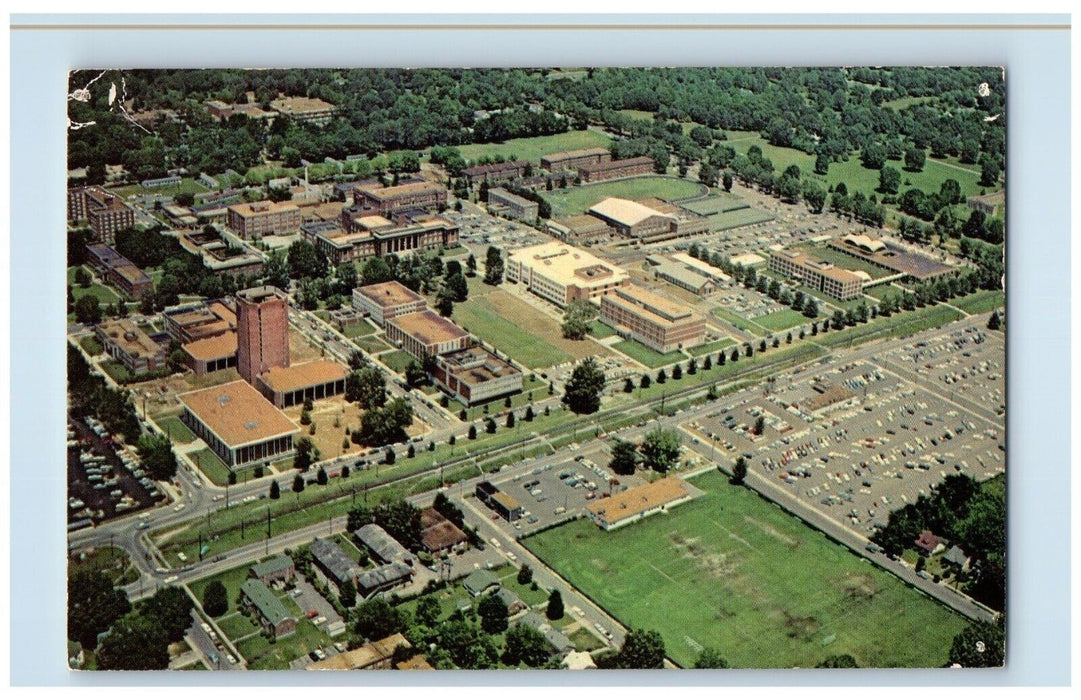 c1960 Aerial View Memphis State University Bachelor Degrees Tennessee Postcard
