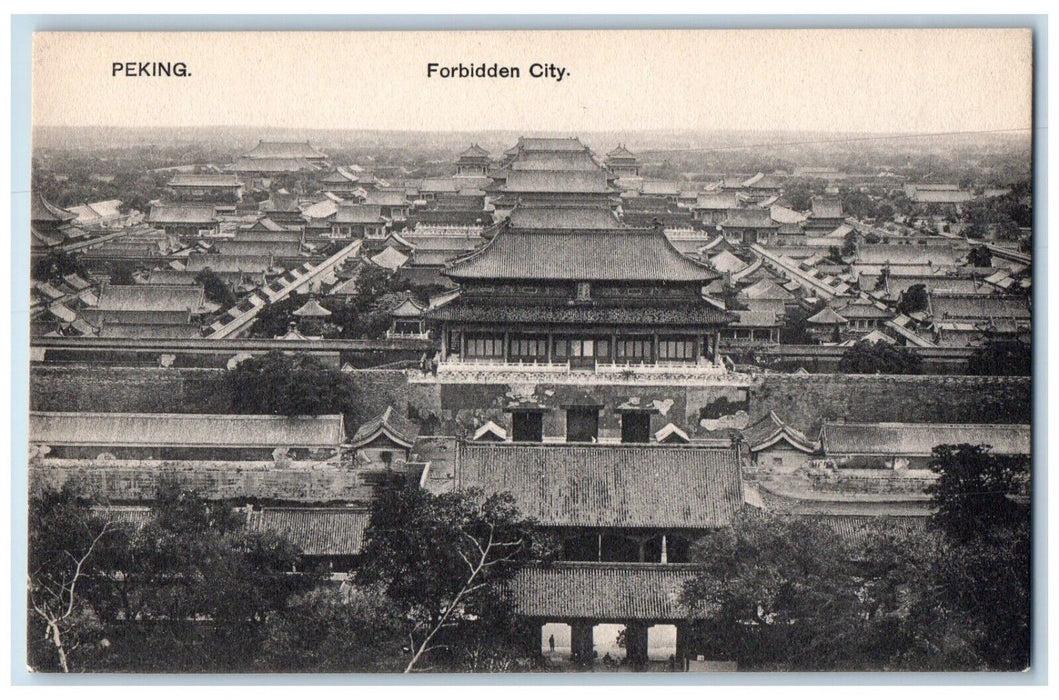 c1905 Bird's Eye View Of Peking Forbidden City China Unposted Antique Postcard