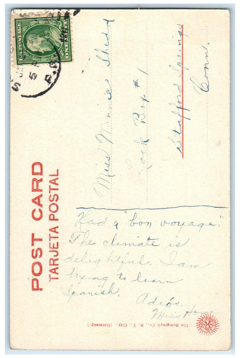 1911 The Old Throne Room Governor's Palace San Juan Puerto Rico Postcard