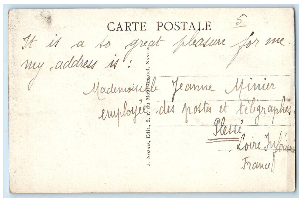 c1940's L'Etoile D'Amour Et Ses Messagers Nantes-Mi-Careme France Postcard