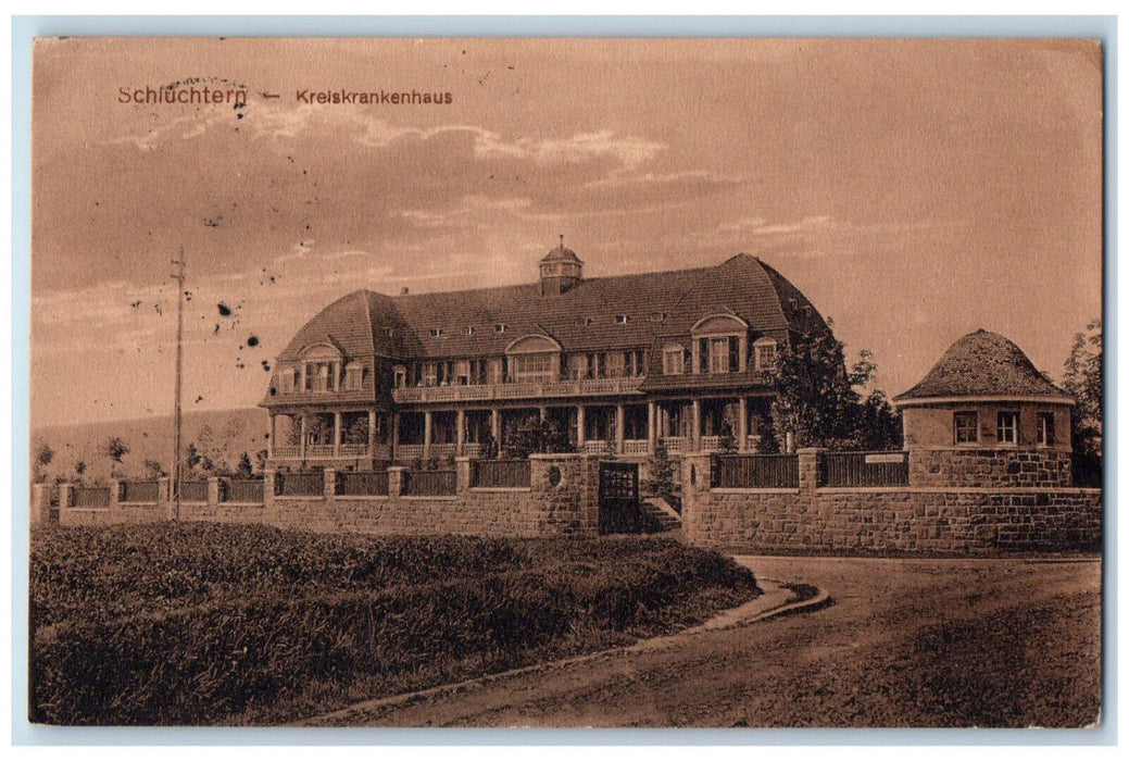 1926 Schluechtern District Hospital Hessen Germany Vintage Posted Postcard